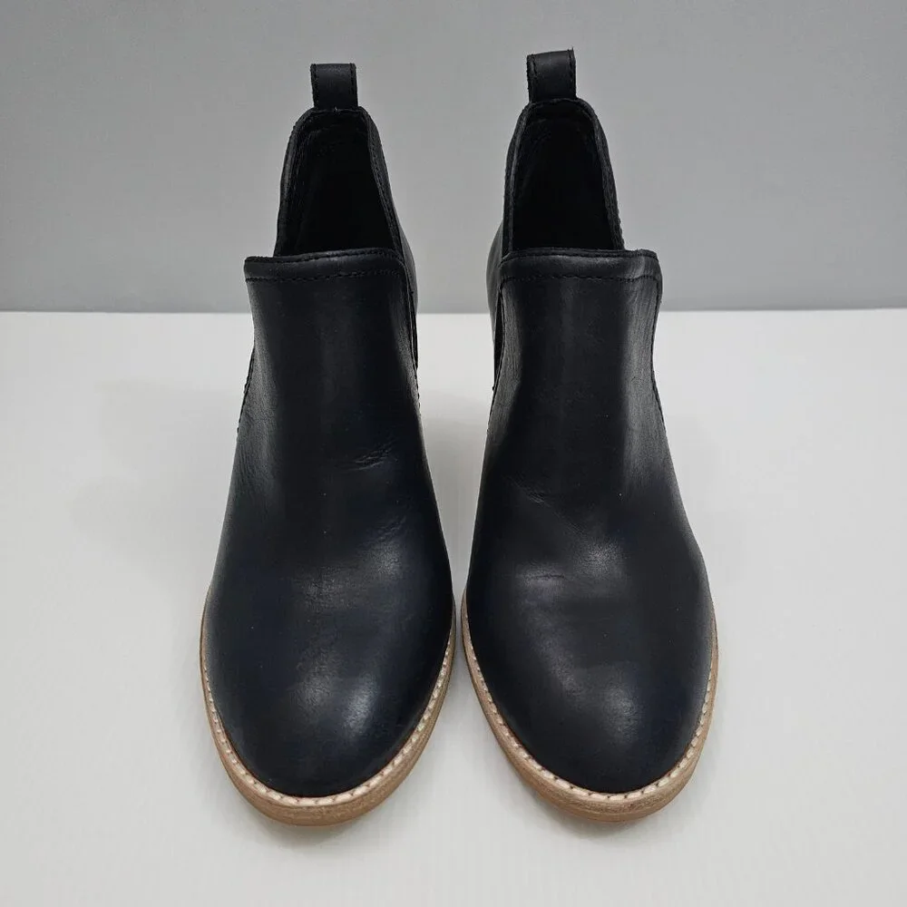 Jeffrey Campbell Rosalee Western Ankle Bootie Womens 8 Black Leather Heel NEW